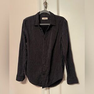 Osklen Rio Black & White Striped Button Down